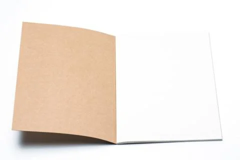 Open book on white background. Stock Photos