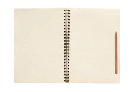 Open book on white background. Stock Photos