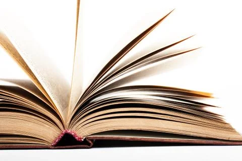 Open book on white background Stock-Fotos