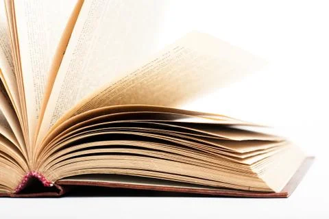 Open book on white background Foto stock