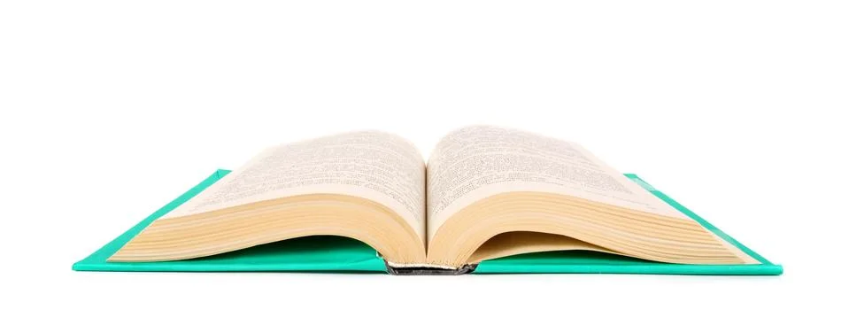 The open book. On white background. Stock Photos