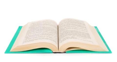 The open book. On white background. Stock Photos