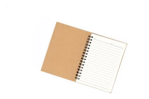 An open book on a white background Stock Photos