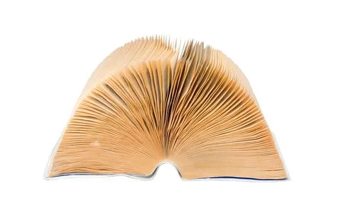 Open book on white background Stock Photos