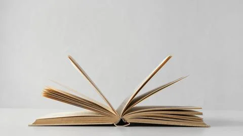 Open book with white background Resolution and high quality beautiful photo Stock Photos