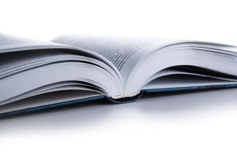 Open book on white Stock Photos