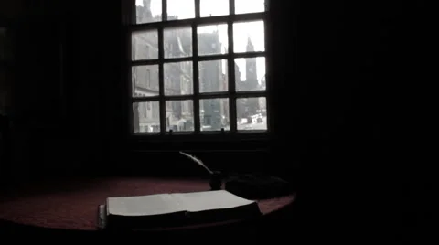 Open Book By Window Stock Footage 51733415