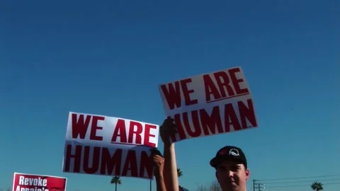 Open Border Protestors in Arizona Stock Footage 172322883