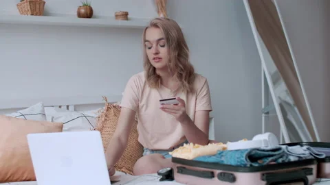 Open Borders, Pack Things, Happy Vacation, Booking Hotel. Stock Footage 140814666