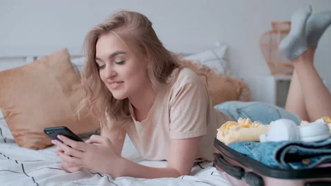 Open Borders, Pack Things, Happy Vacation, Booking Hotel. Stock Footage 140815902