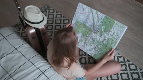 Open Borders, Pack Things, Happy Vacation, Booking Hotel. Stock Footage 140823020