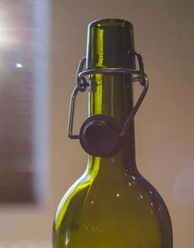 Open bottle of wine Stock Photos
