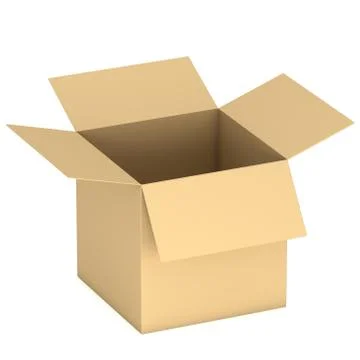 Open box 3d Stock Illustration