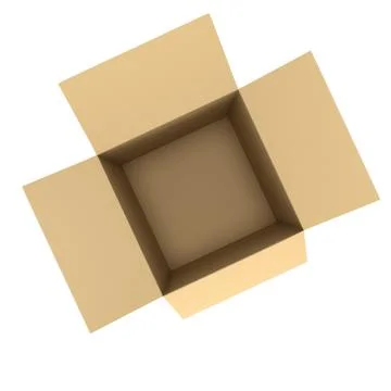 Open box 3d Stock Illustration