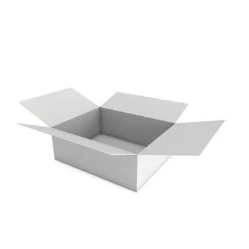 Open box 3d Illustrazione stock