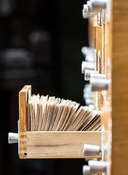 Open box in the archive on a dark background Stock Photos