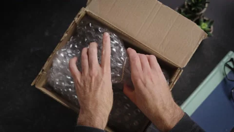 Open-box-camera-delivered02 스톡 동영상 217540712