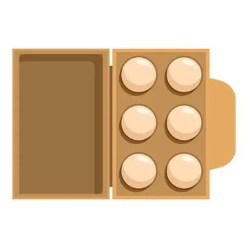 Open box of chicken eggs Stock Illustration
