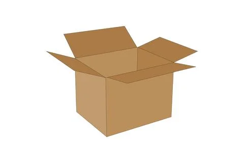 Open Box Clipart Vector Illustration Design Stock Illustration