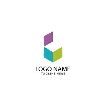 Open box colour Logo design vector Stock Illustration