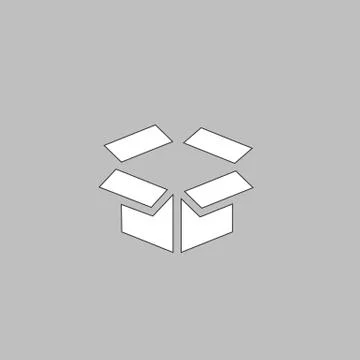 Open box computer symbol Illustrazione stock