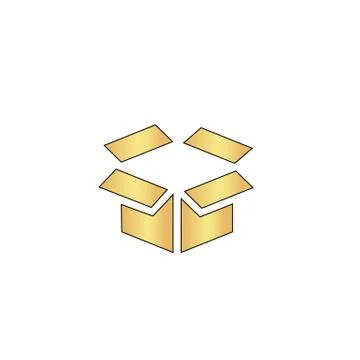 Open box computer symbol Illustrazione stock