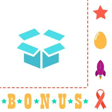 Open box computer symbol Stock Illustration