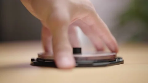 Open a box of DVD or CD media packaging with hands 4K 库存影片 202075039