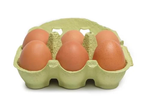 Open box of eggs Stock Photos