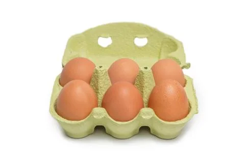 Open box of eggs Stock Photos