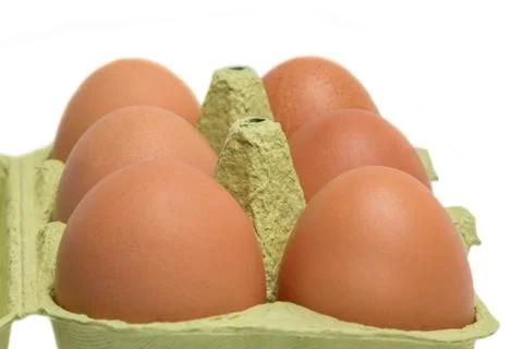 Open box of eggs Stock Photos