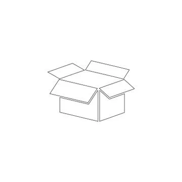 Open box. flat vector icon Stock Illustration