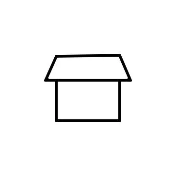 Open Box Flat Vector Icon Illustrazione stock