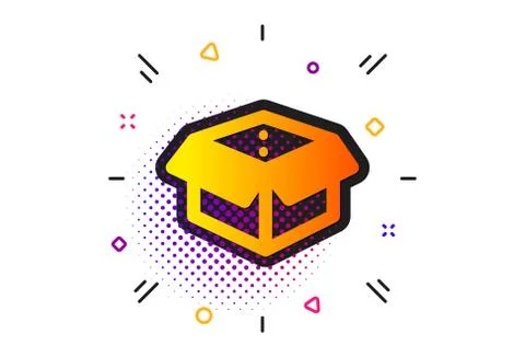 Open box icon. Delivery parcel sign. Cargo package. Vector Stock Illustration