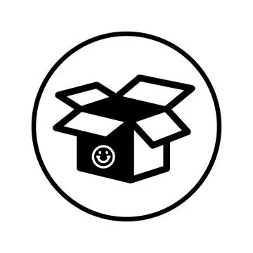 Open box icon, empty packet Stock Illustration