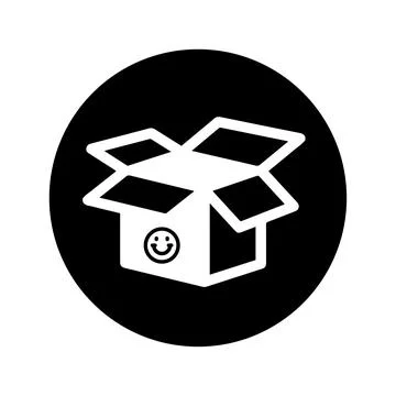 Open box icon, empty packet Stock Illustration