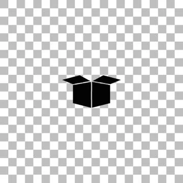 Open box icon flat Stock Illustration