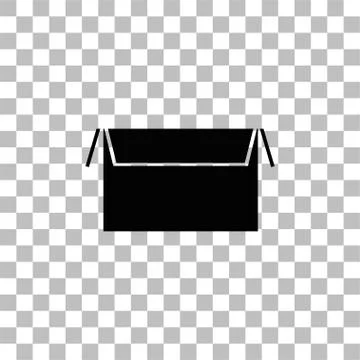 Open box icon flat 库存插图