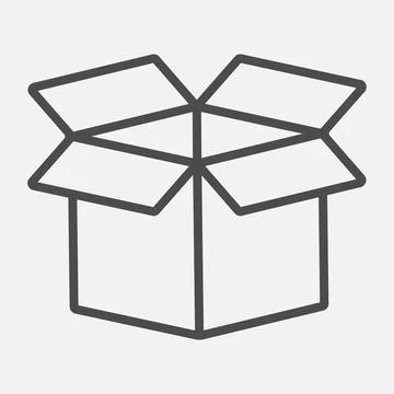 Open Box Icon. Package icon. Vector illustration. Stock Illustration