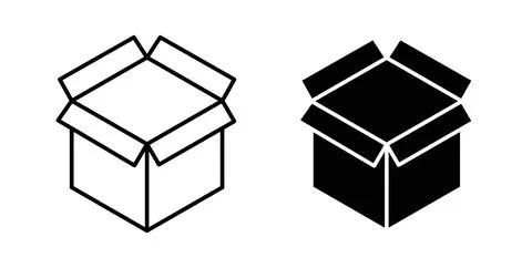 Open box icon symbol. Flat Vector illustration Stock Illustration