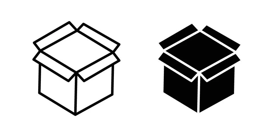 Open box icon vector design illustrations Stock Illustration