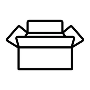 Open box icon vector. Isolated contour symbol illustration Stock Illustration