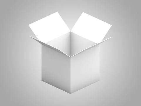 Open box isolated on a white background Stock Illustration