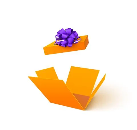 Open Box isolated on white. Stock Illustration