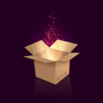 Open box light magic  Stock Illustration