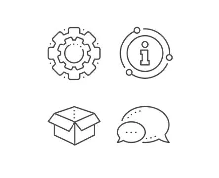 Open box line icon. Delivery parcel sign. Cargo package. Vector Stock Illustration