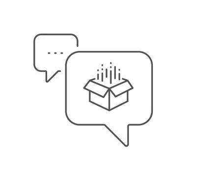 Open box line icon. Delivery parcel sign. Cargo package. Vector 스톡 일러스트