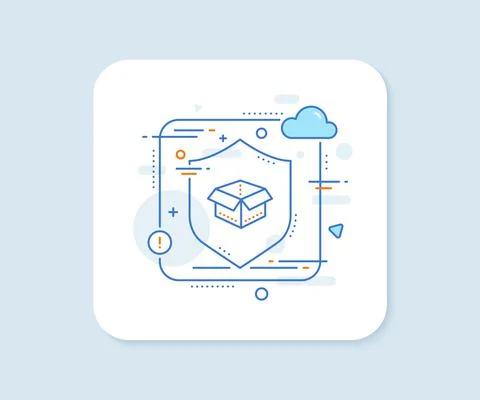 Open box line icon. Delivery parcel sign. Cargo package. Vector Illustrazione stock