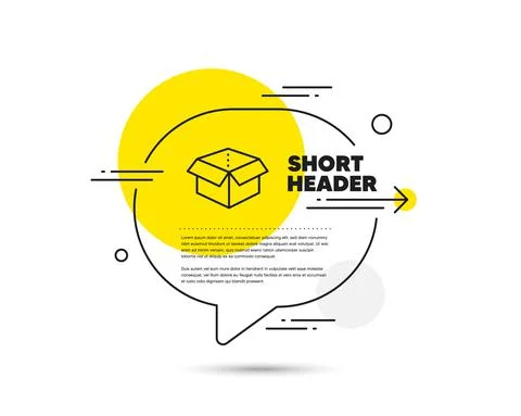 Open box line icon. Delivery parcel sign. Cargo package. Vector Stock Illustration