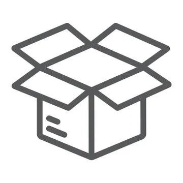 Open box line icon, e commerce and marketing 스톡 일러스트